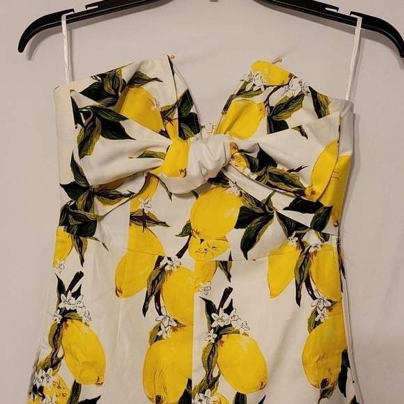 English Factory Strapless Lemon Print Jumpsuit - Picture 5 of 14